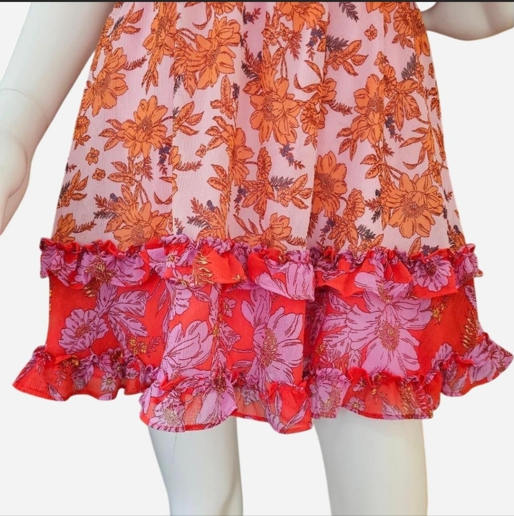 JESSICA SIMPSON size M Amelia Ruffle Floral Off-Shoulder mini dress - Picture 9 of 10
